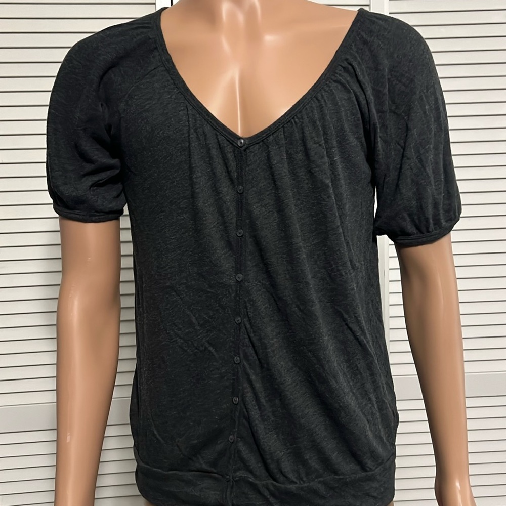 Old navy grey button down top small
